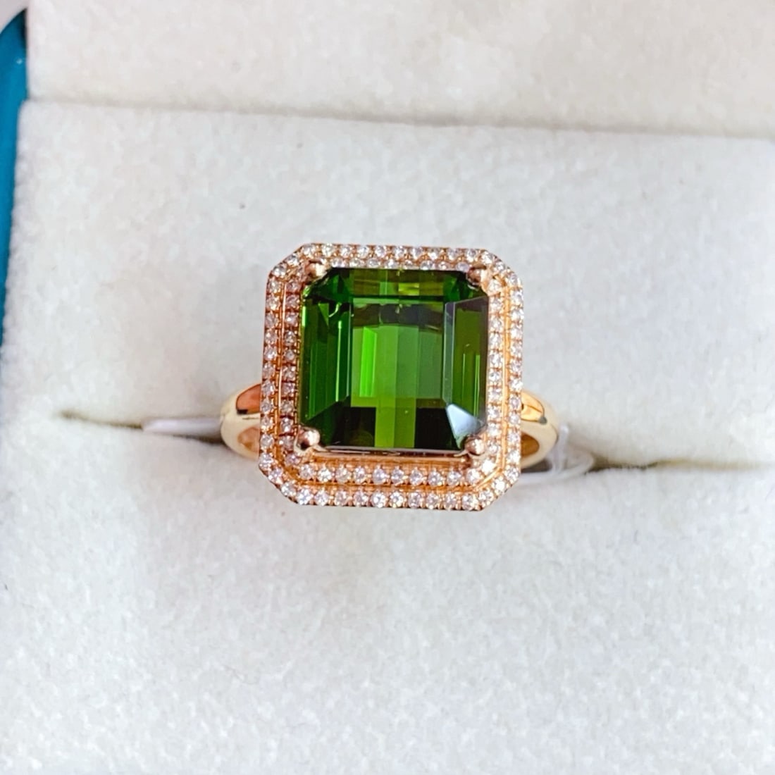 14k Gold 6.13 Ctw Natural Tourmaline & Diamond Ring - 3