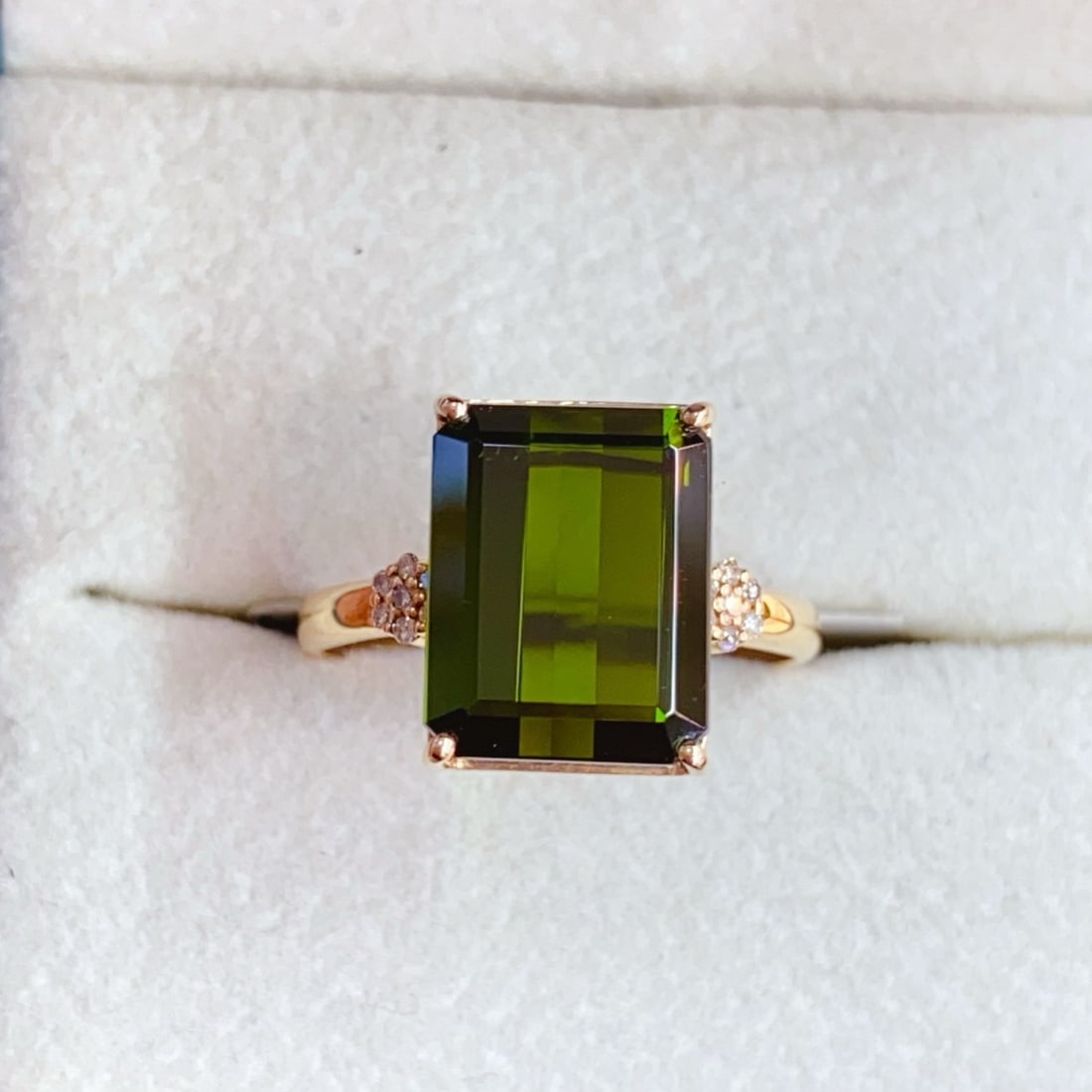 14k Gold 6.02 Ctw Natural Tourmaline & Diamond Ring - 3