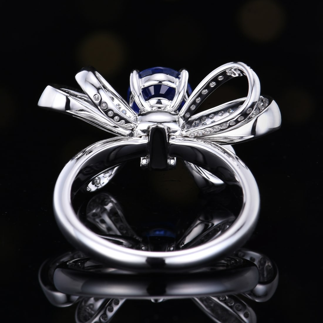 14k Gold 3.01 Ctw Natural Sapphire & Diamond Ring/pendant( Without Chain ) - 4