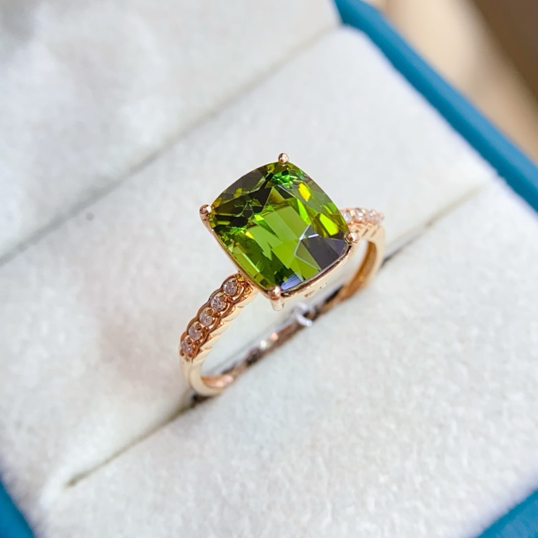 14k Gold 3.15 Ctw Natural Tourmaline & Diamond Ring - 3