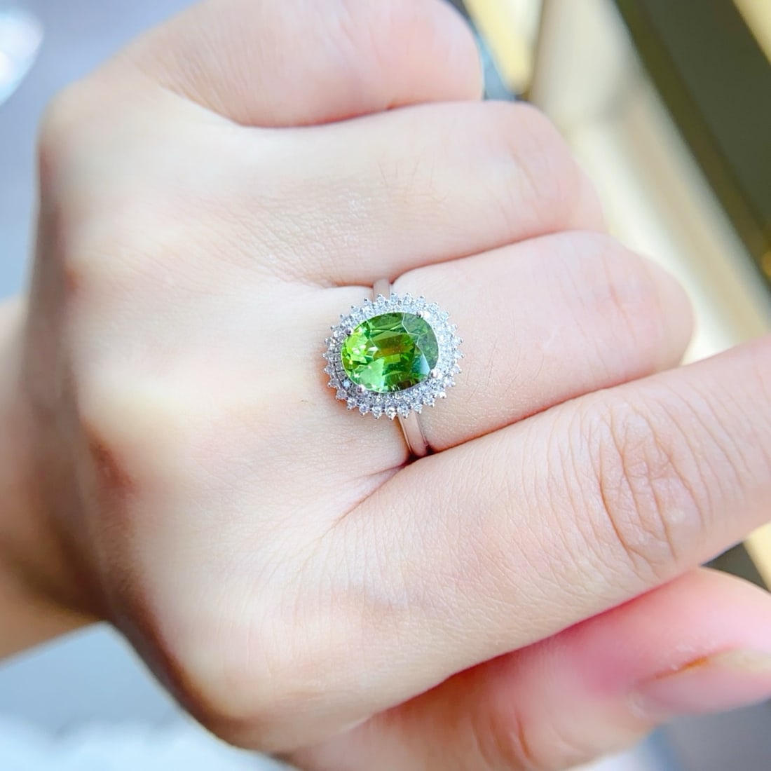 14k Gold 2.43 Ctw Natural Tourmaline & Diamond Ring - 4