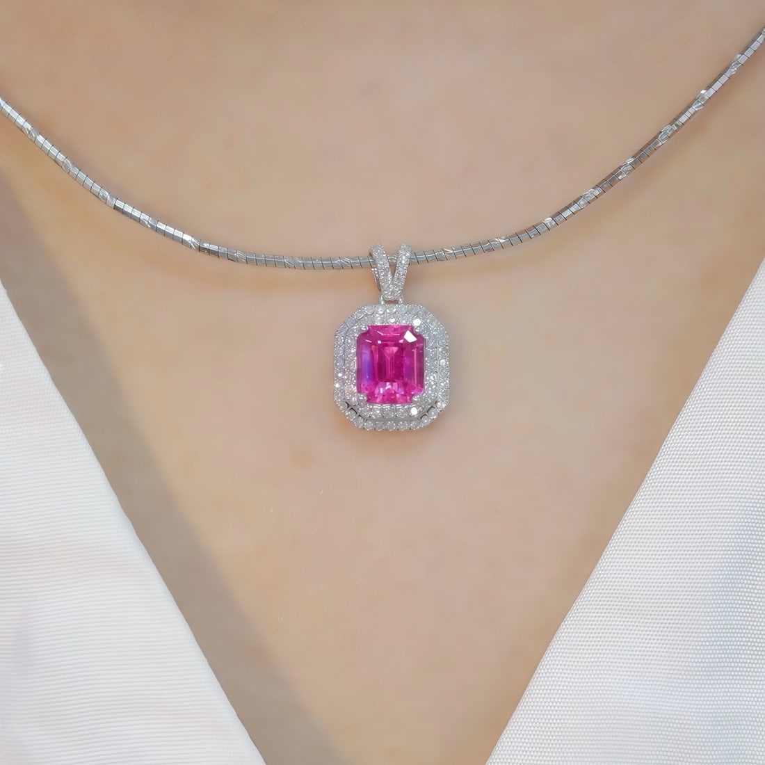 14k Gold 1.58 Ctw Natural Sapphire & Diamond Pendant( Without Chain ) - 5