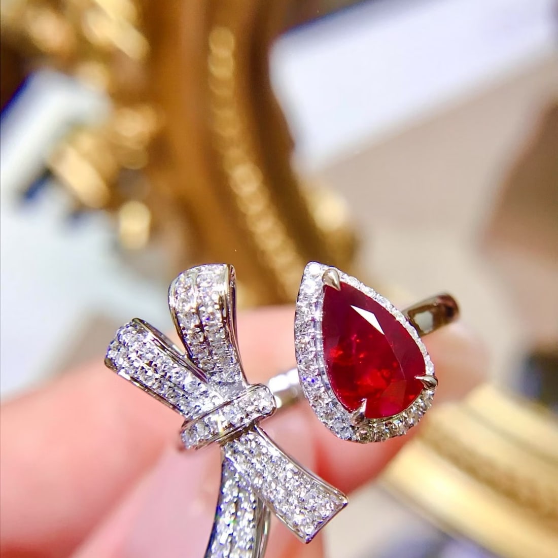 14k Gold 1.8 Ctw Vivid Red Natural Ruby & Diamond Ring - 4