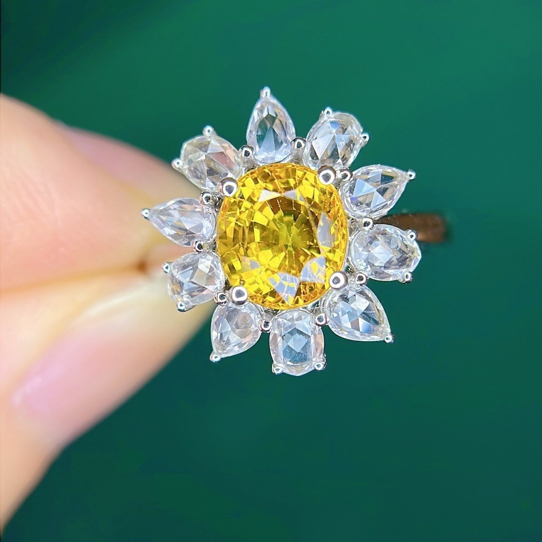 14k Gold 2.48 Ct Natural Sapphire Ring - 2