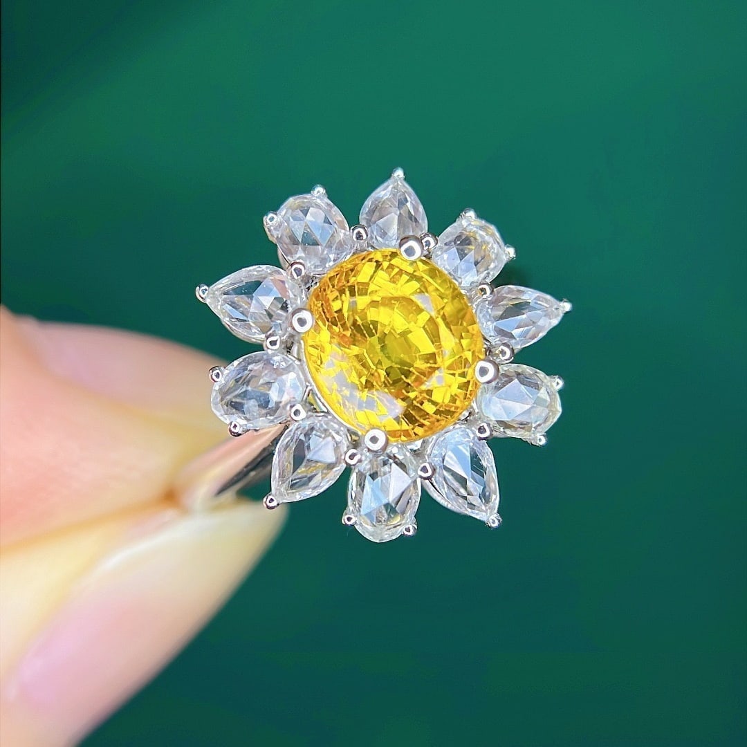 14k Gold 2.48 Ct Natural Sapphire Ring - 4