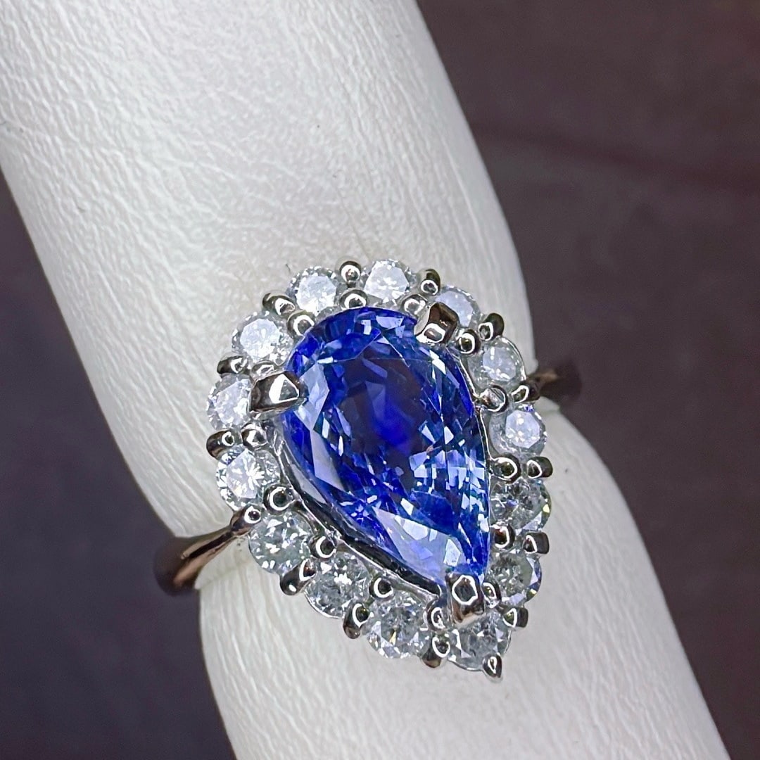 14k Gold 3.14 Ctw Natural Sapphire & Diamond Ring - 3