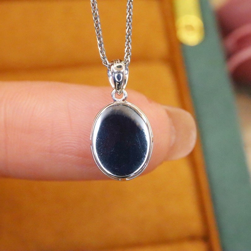14k Gold 1.36 Ctw Natural Sapphire & Diamond Pendant( Without Chain ) - 4