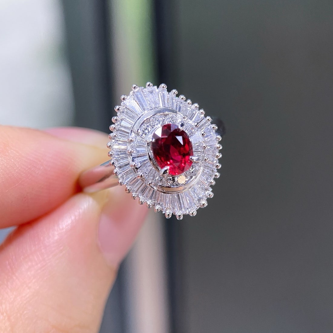 14k Gold 1.95 Ctw Vivid Red Natural Ruby & Diamond Ring - 2