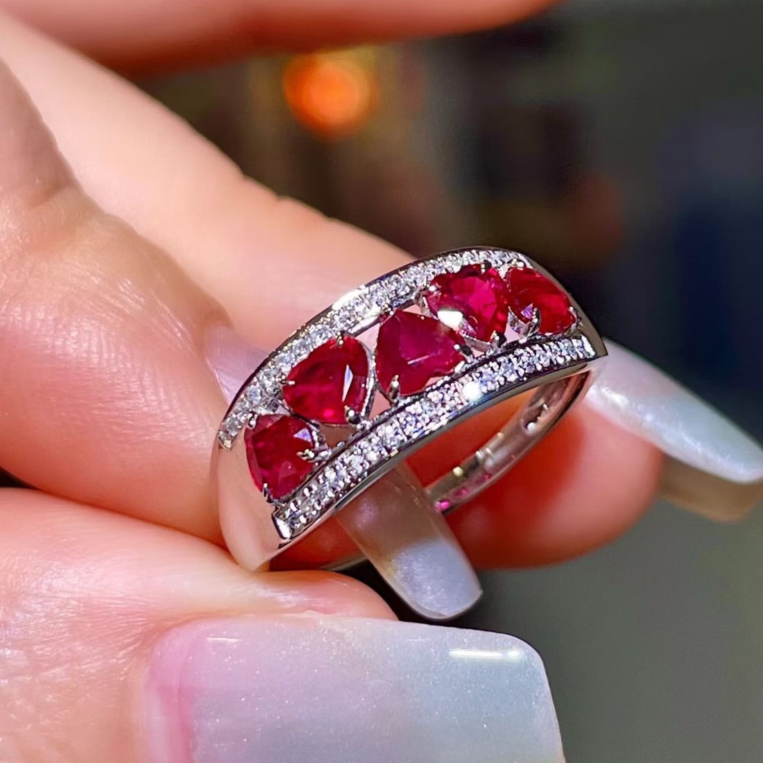 14k Gold 1.17 Ctw Natural Ruby & Diamond Ring - 3