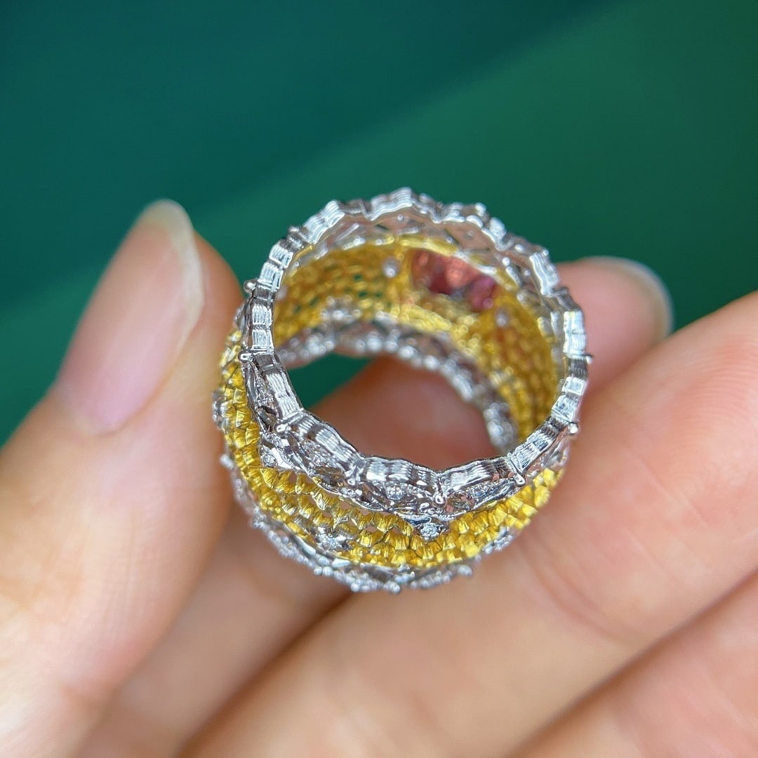 14k Gold 1.98 Ctw Natural Sapphire & Diamond Ring - 9