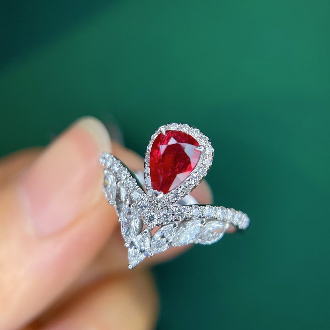 14k Gold 1.26 Ctw Natural Ruby & Diamond Ring - 3