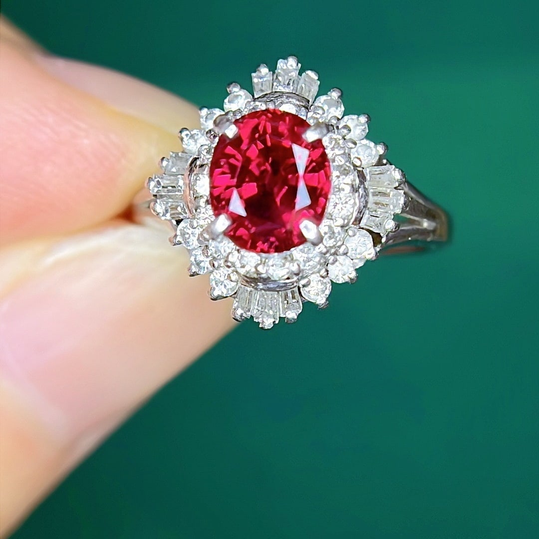 14k Gold 2.27 Ctw Natural Ruby & Diamond Ring - 2