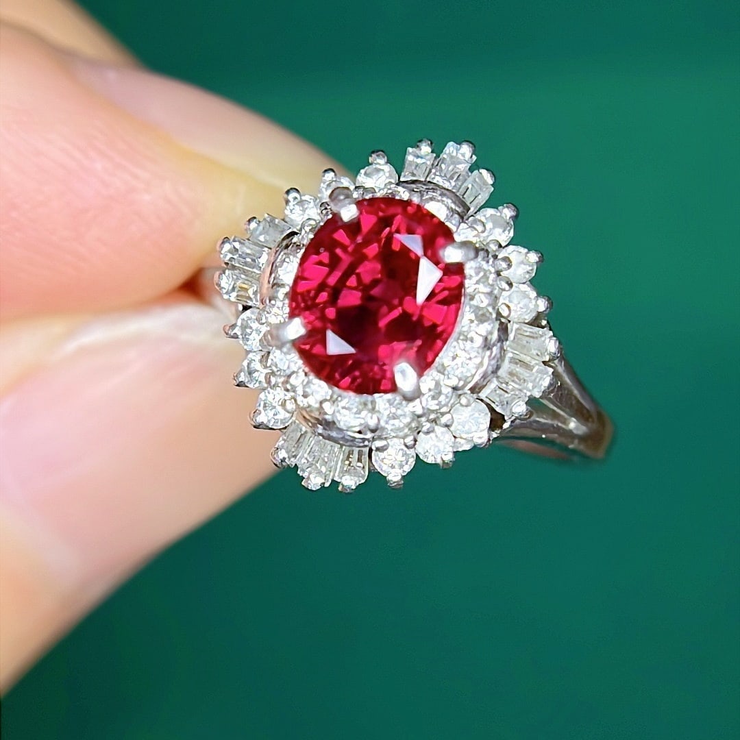 14k Gold 2.27 Ctw Natural Ruby & Diamond Ring - 3