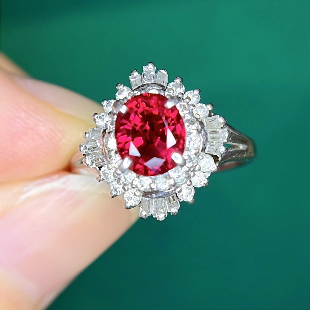 14k Gold 2.27 Ctw Natural Ruby & Diamond Ring - 5
