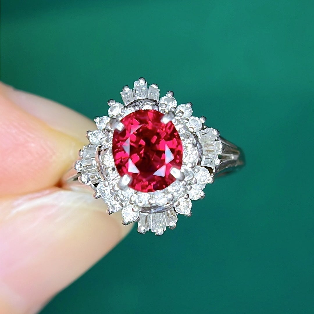 14k Gold 2.27 Ctw Natural Ruby & Diamond Ring - 6