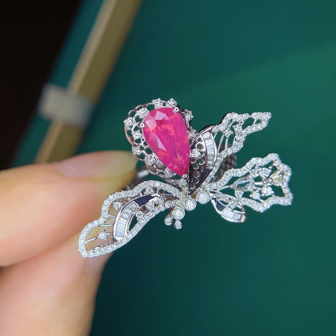 14k Gold 1.88 Ctw Natural Spinel & Diamond Ring - 2