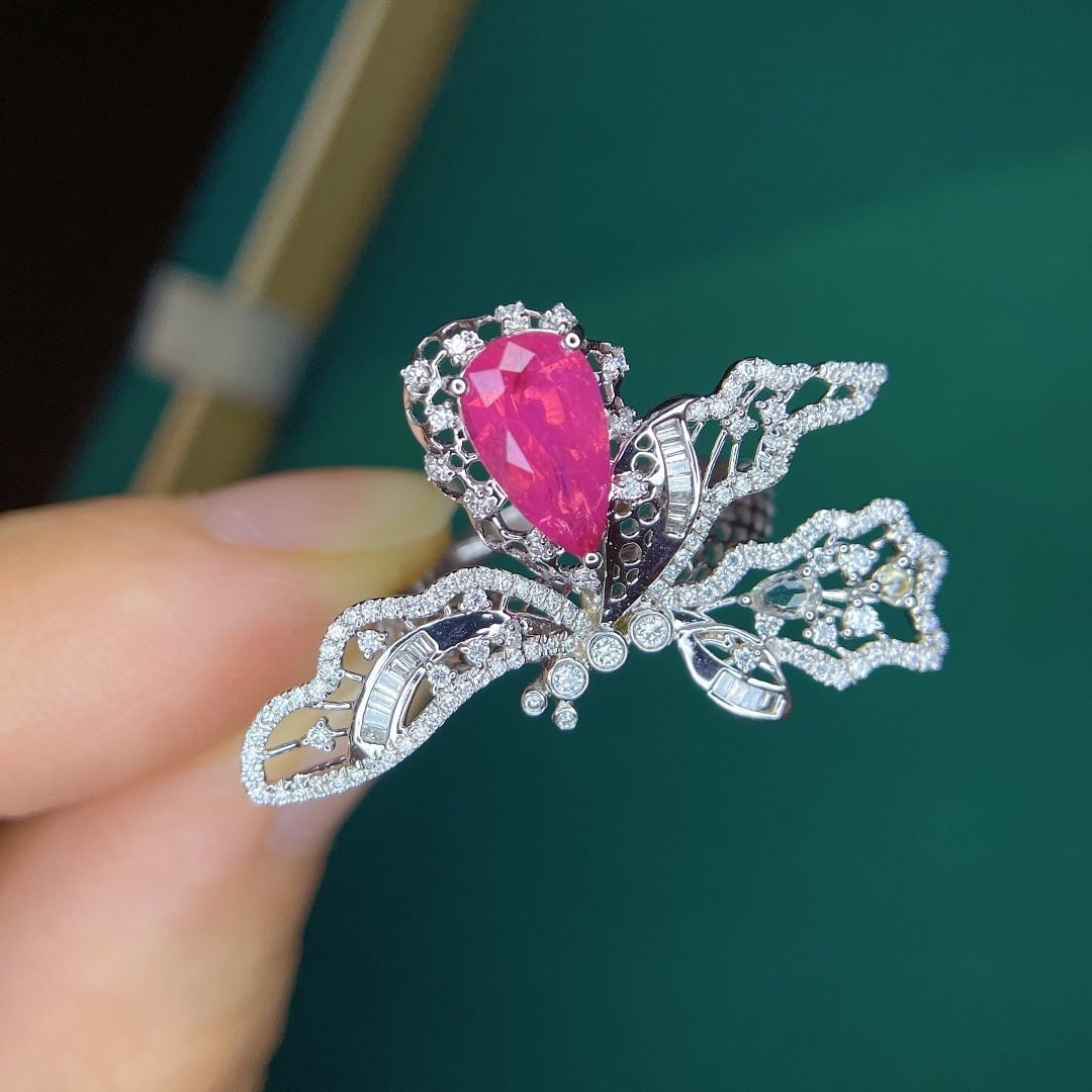 14k Gold 1.88 Ctw Natural Spinel & Diamond Ring - 3