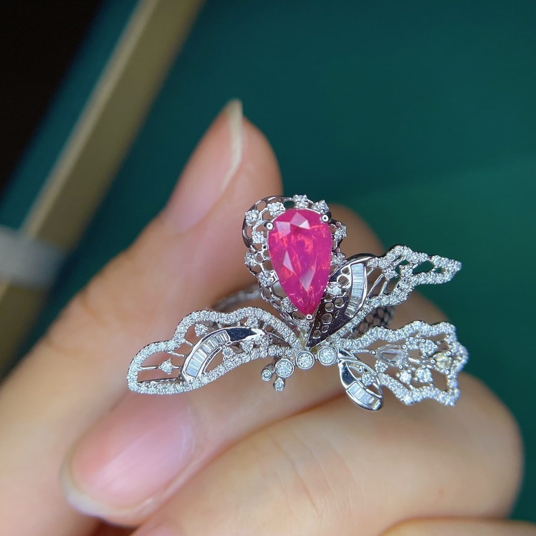 14k Gold 1.88 Ctw Natural Spinel & Diamond Ring - 4