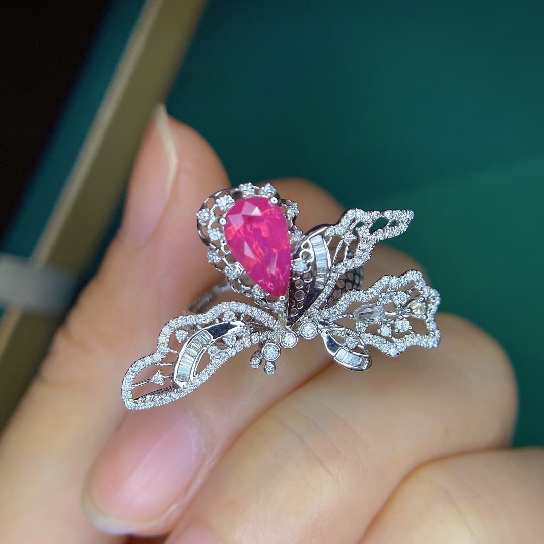 14k Gold 1.88 Ctw Natural Spinel & Diamond Ring - 5