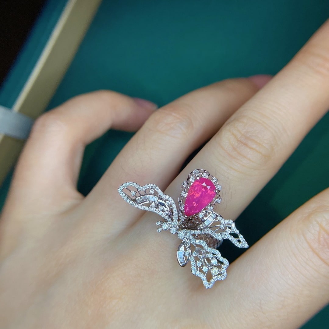 14k Gold 1.88 Ctw Natural Spinel & Diamond Ring - 6