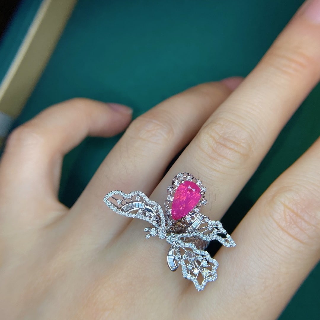 14k Gold 1.88 Ctw Natural Spinel & Diamond Ring - 7