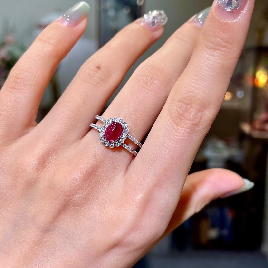 14k Gold 1.46 Ctw Natural Ruby & Diamond Ring - 2