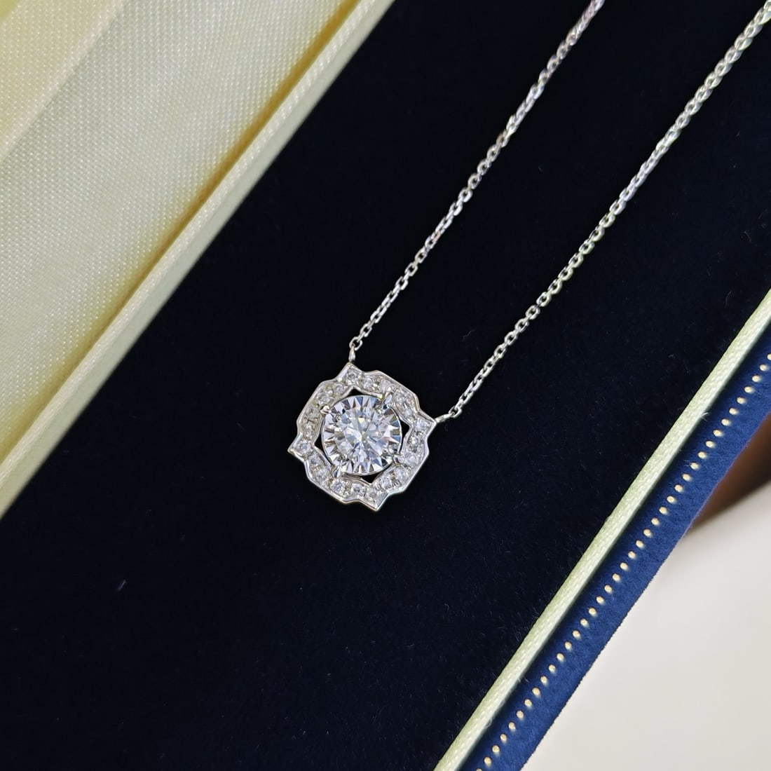 14k Gold 0.39 Ctw Natural H Diamond Necklace - 2