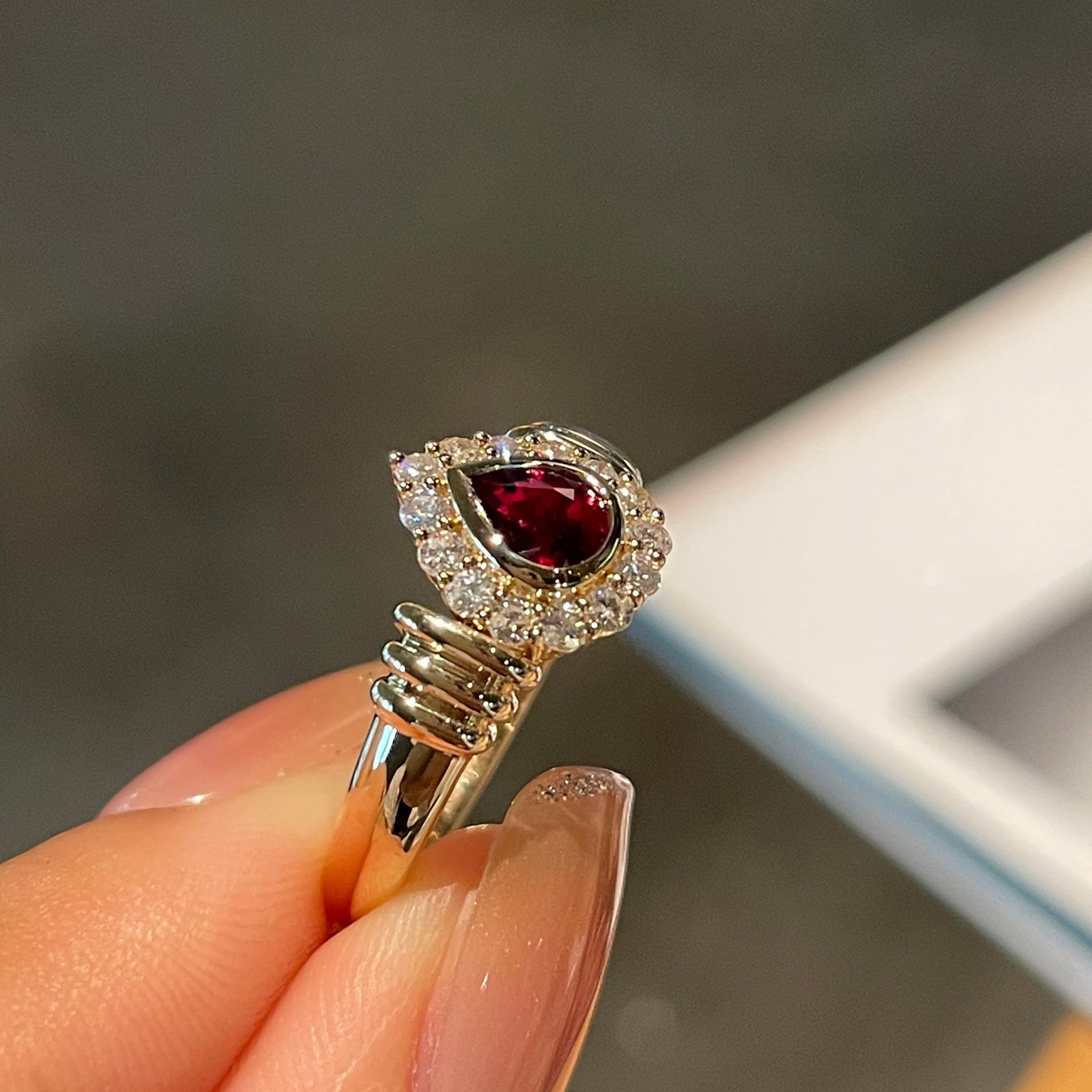 14k Gold 0.50 Ct Natural Ruby & Diamond Ring - 2