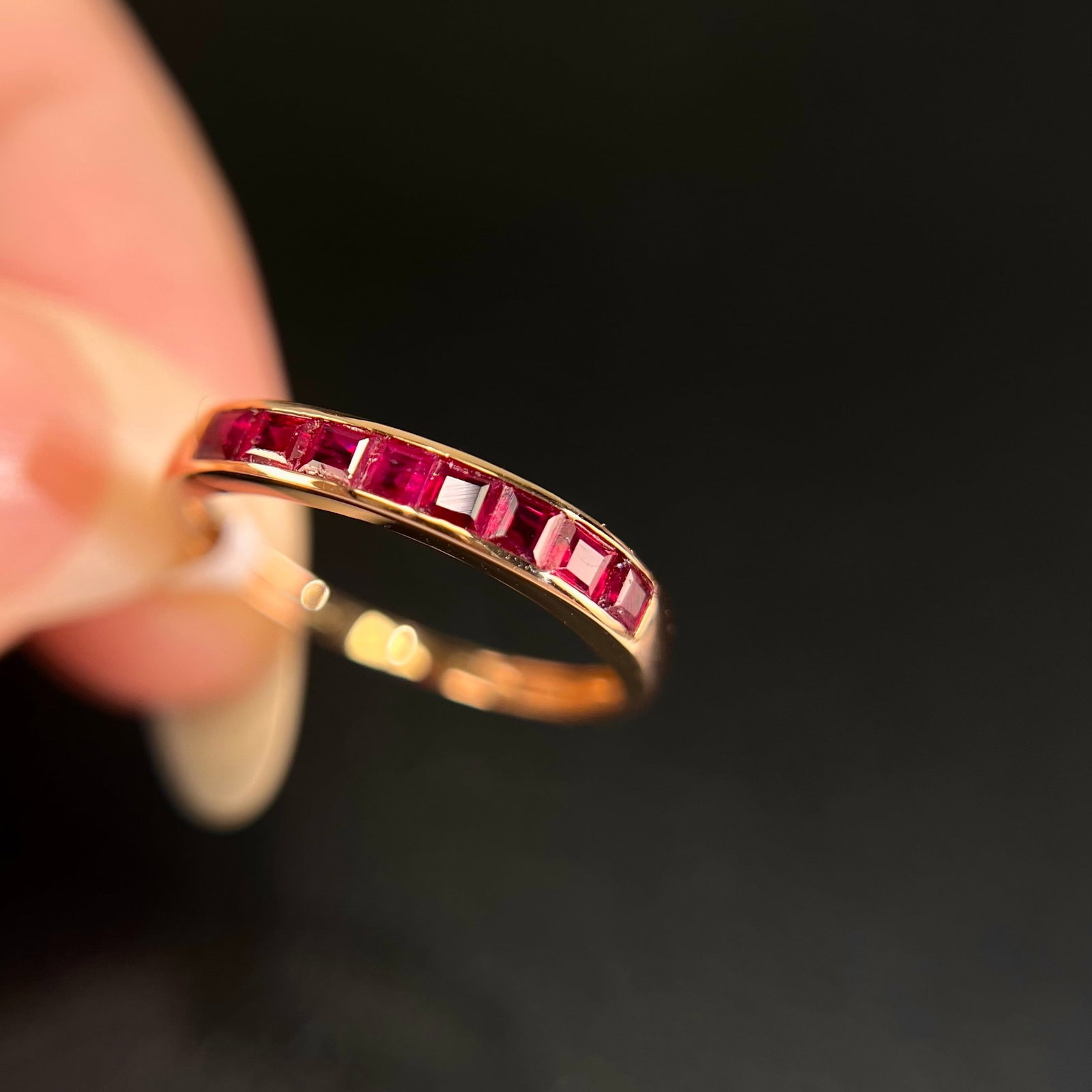 14k Gold 0.80 Ct Natural Ruby Ring - 2