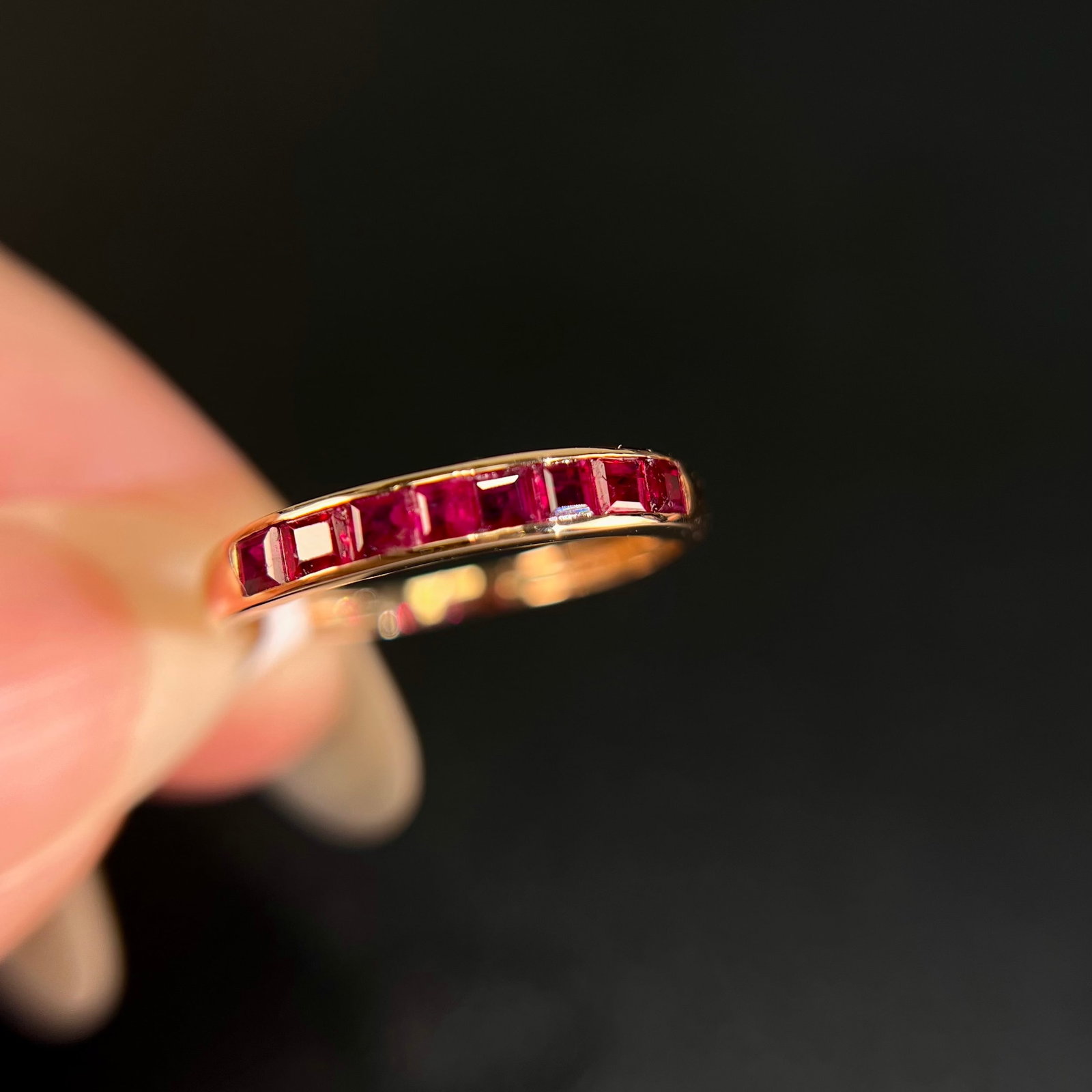 14k Gold 0.80 Ct Natural Ruby Ring - 3