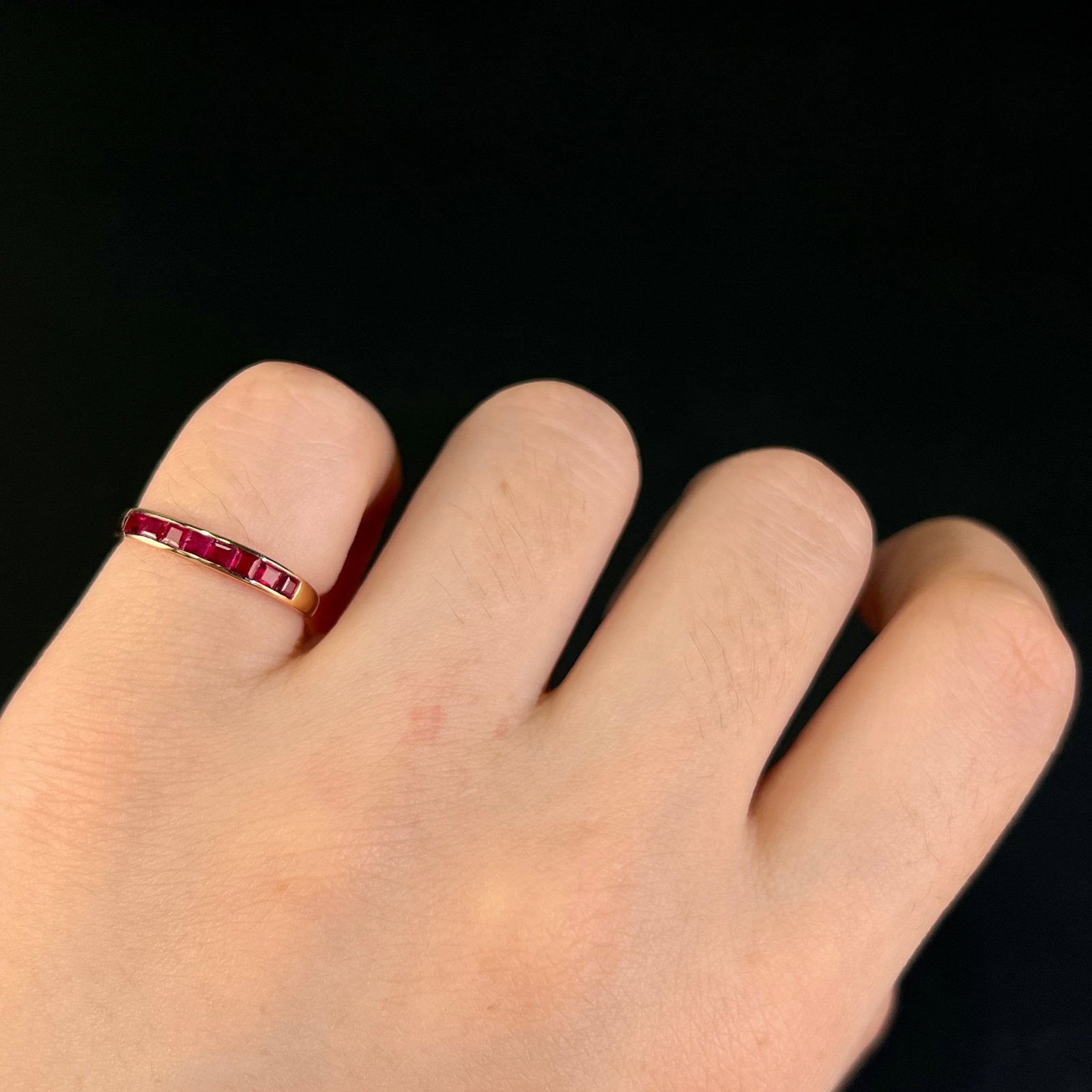 14k Gold 0.80 Ct Natural Ruby Ring - 4