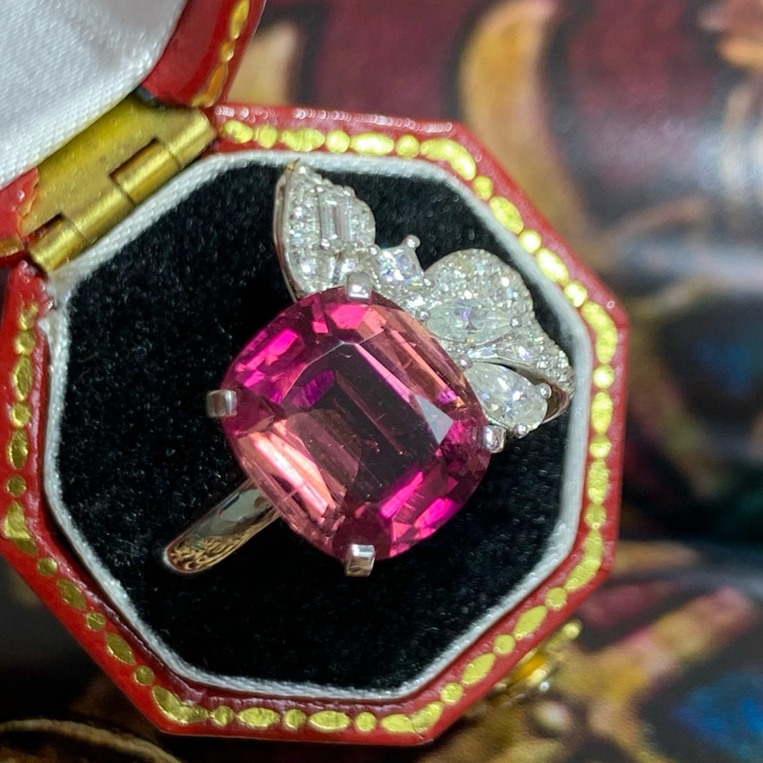 14k Gold 4.85 Ctw Natural Tourmaline & Diamond Ring - 3