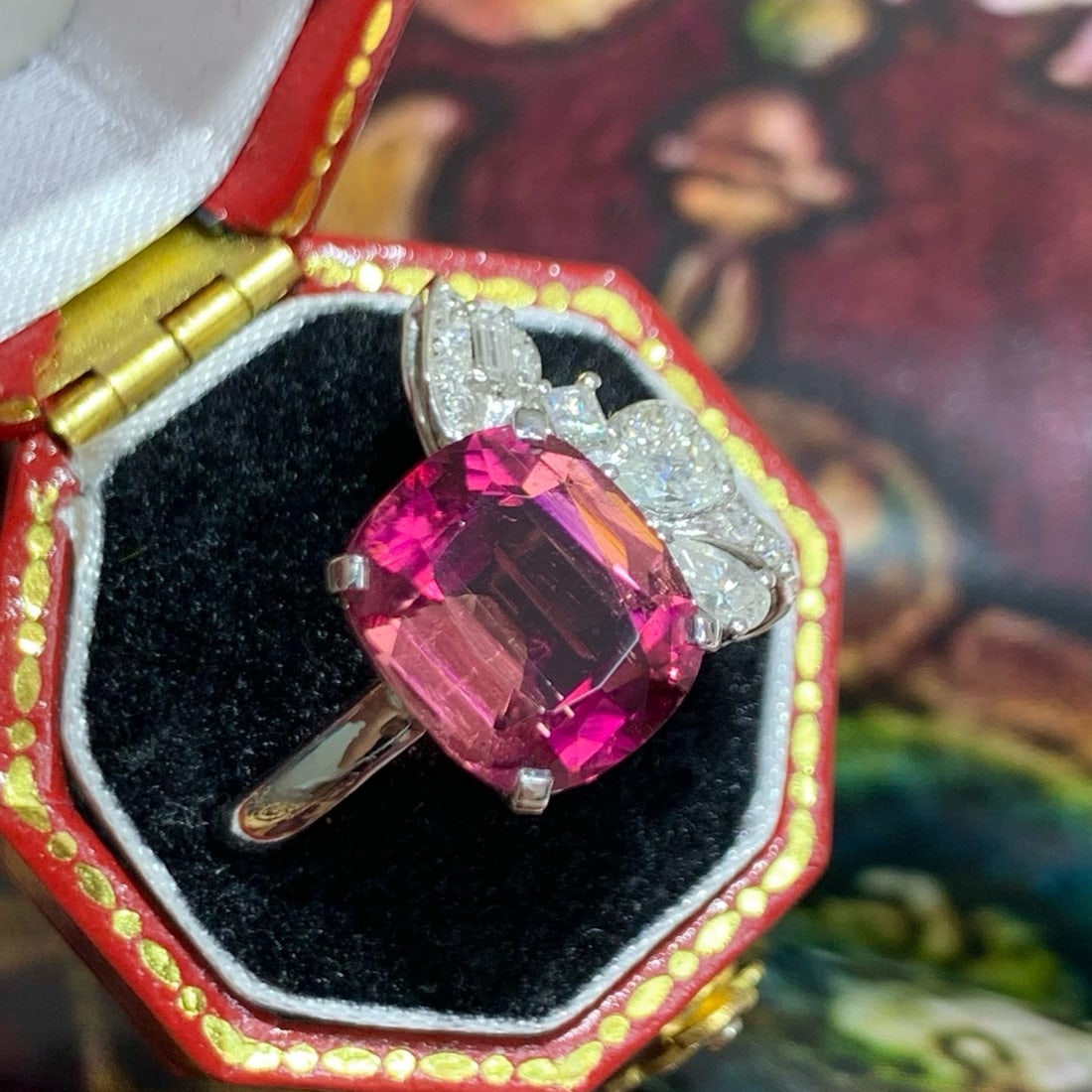 14k Gold 4.85 Ctw Natural Tourmaline & Diamond Ring - 4