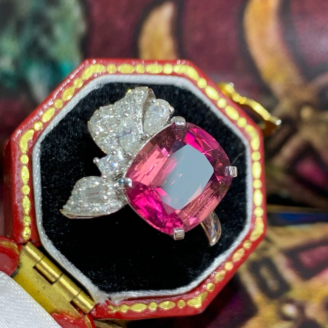 14k Gold 4.85 Ctw Natural Tourmaline & Diamond Ring - 6