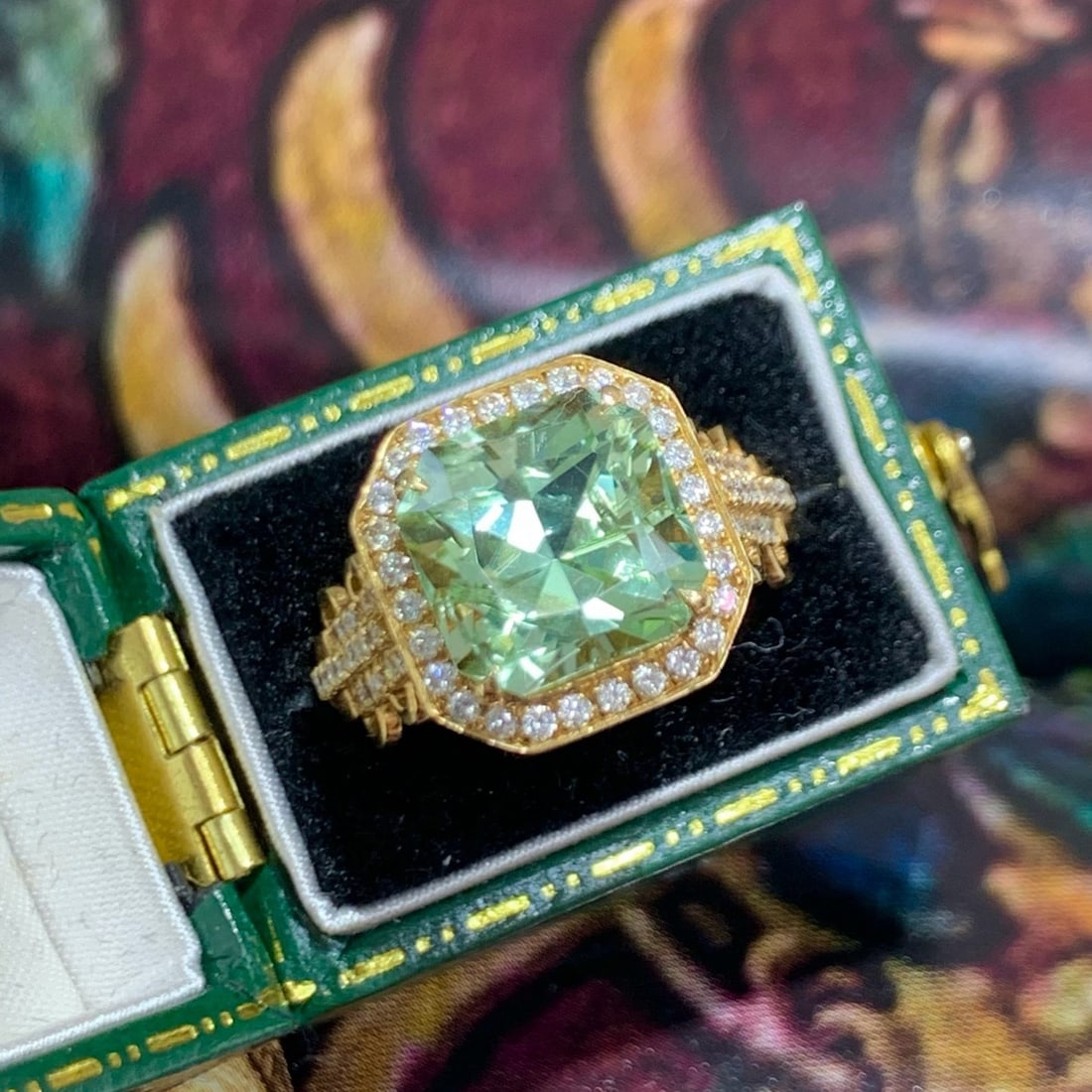 14k Gold 4.88 Ctw Natural Tourmaline & Diamond Ring - 4