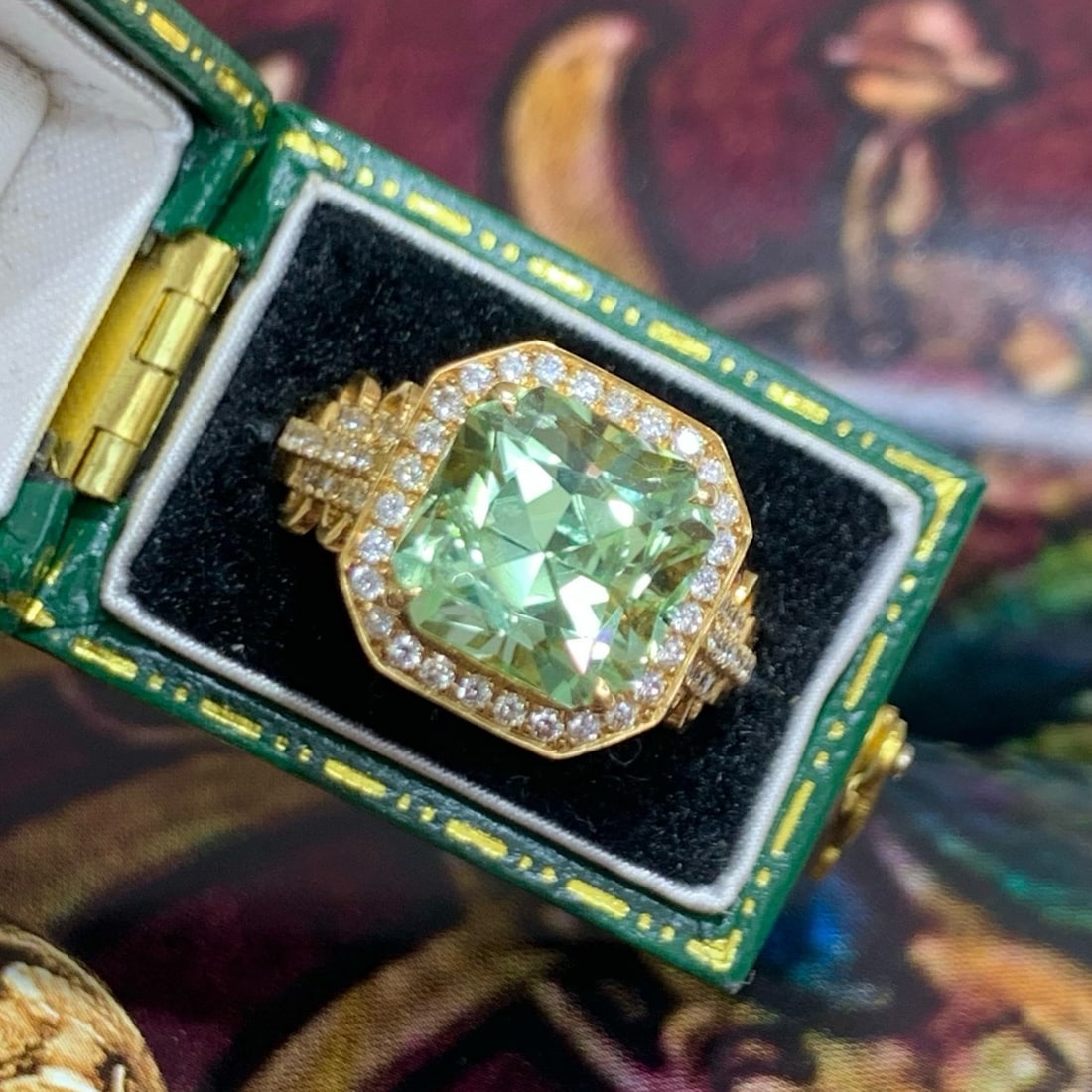 14k Gold 4.88 Ctw Natural Tourmaline & Diamond Ring - 5