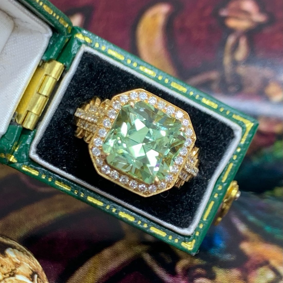 14k Gold 4.88 Ctw Natural Tourmaline & Diamond Ring - 6