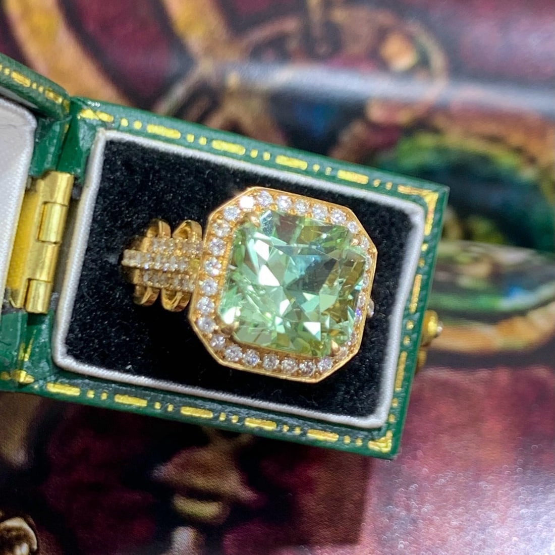 14k Gold 4.88 Ctw Natural Tourmaline & Diamond Ring - 7