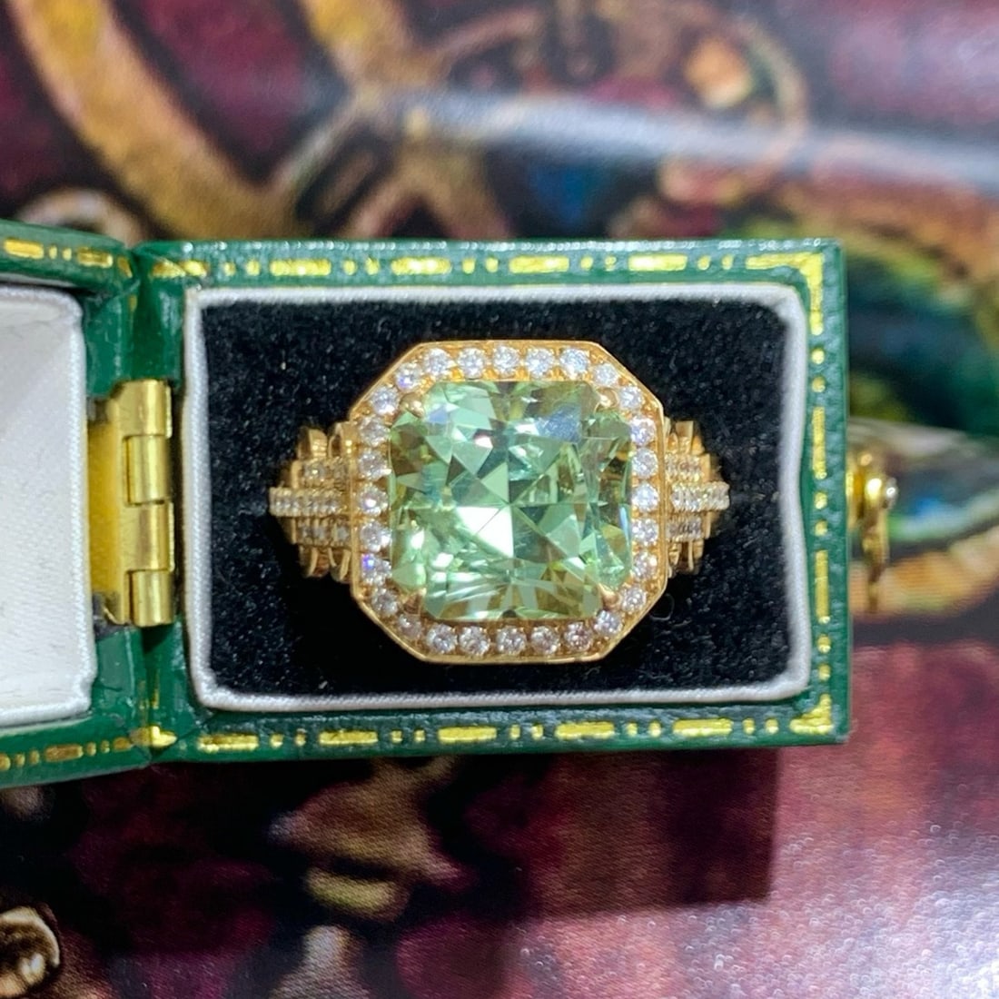 14k Gold 4.88 Ctw Natural Tourmaline & Diamond Ring - 8