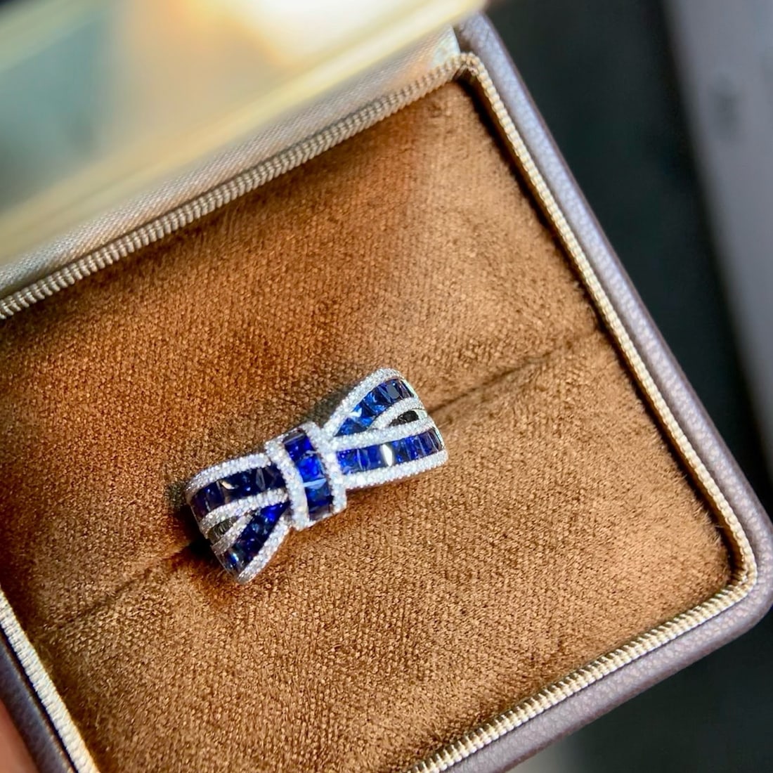 14k Gold 1.91 Ctw Vivid Blue Natural Sapphire & Diamond Ring - 2