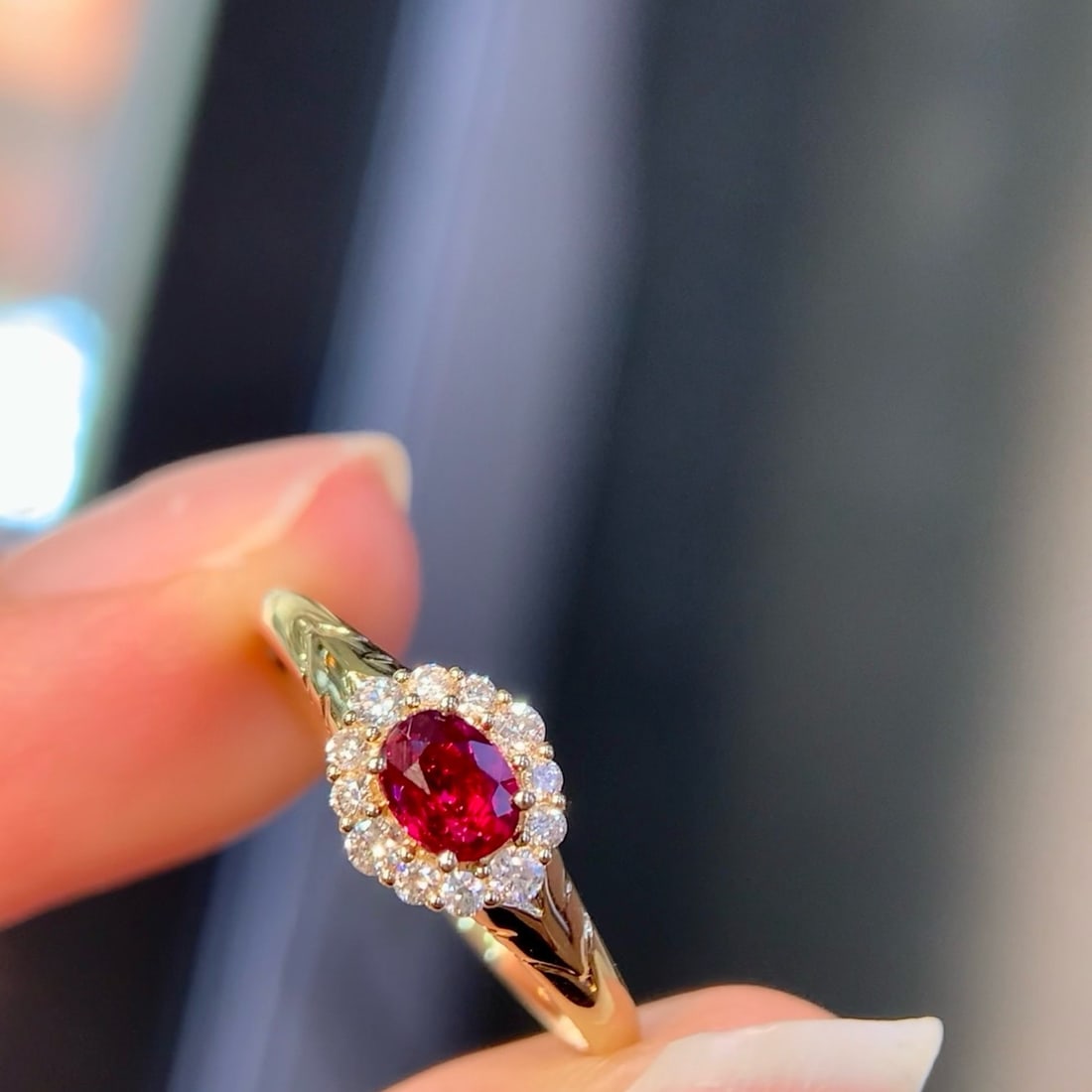 14k Gold 0.64 Ctw Natural Ruby & Diamond Ring - 3