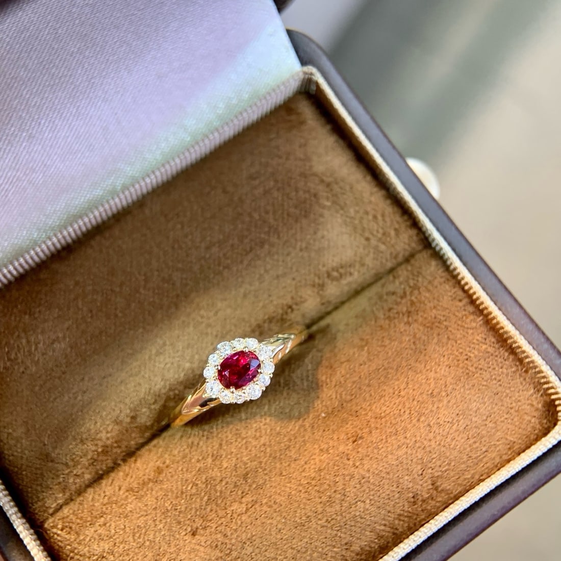 14k Gold 0.64 Ctw Natural Ruby & Diamond Ring - 4