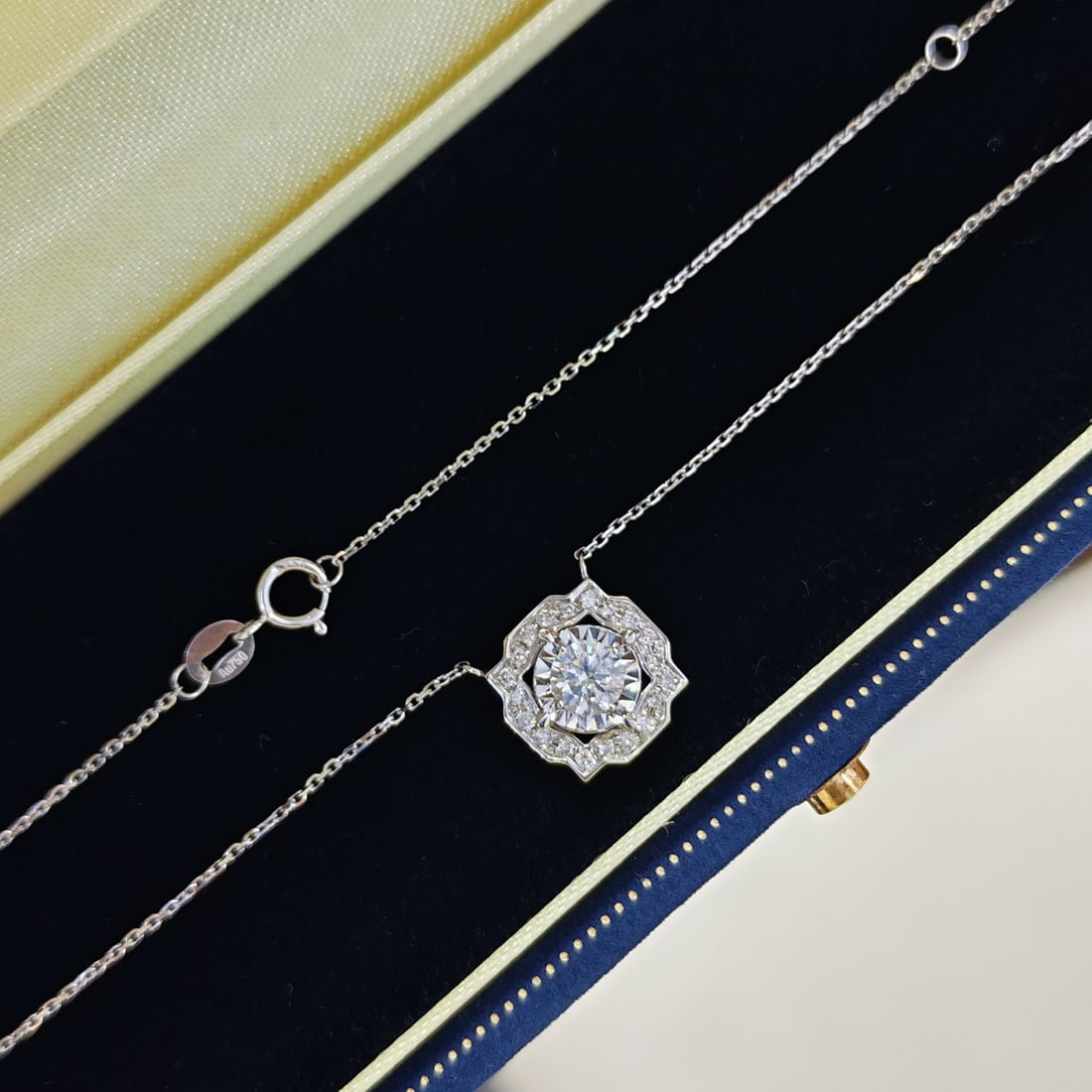 14k Gold 0.39 Ctw Natural H Diamond Necklace - 4