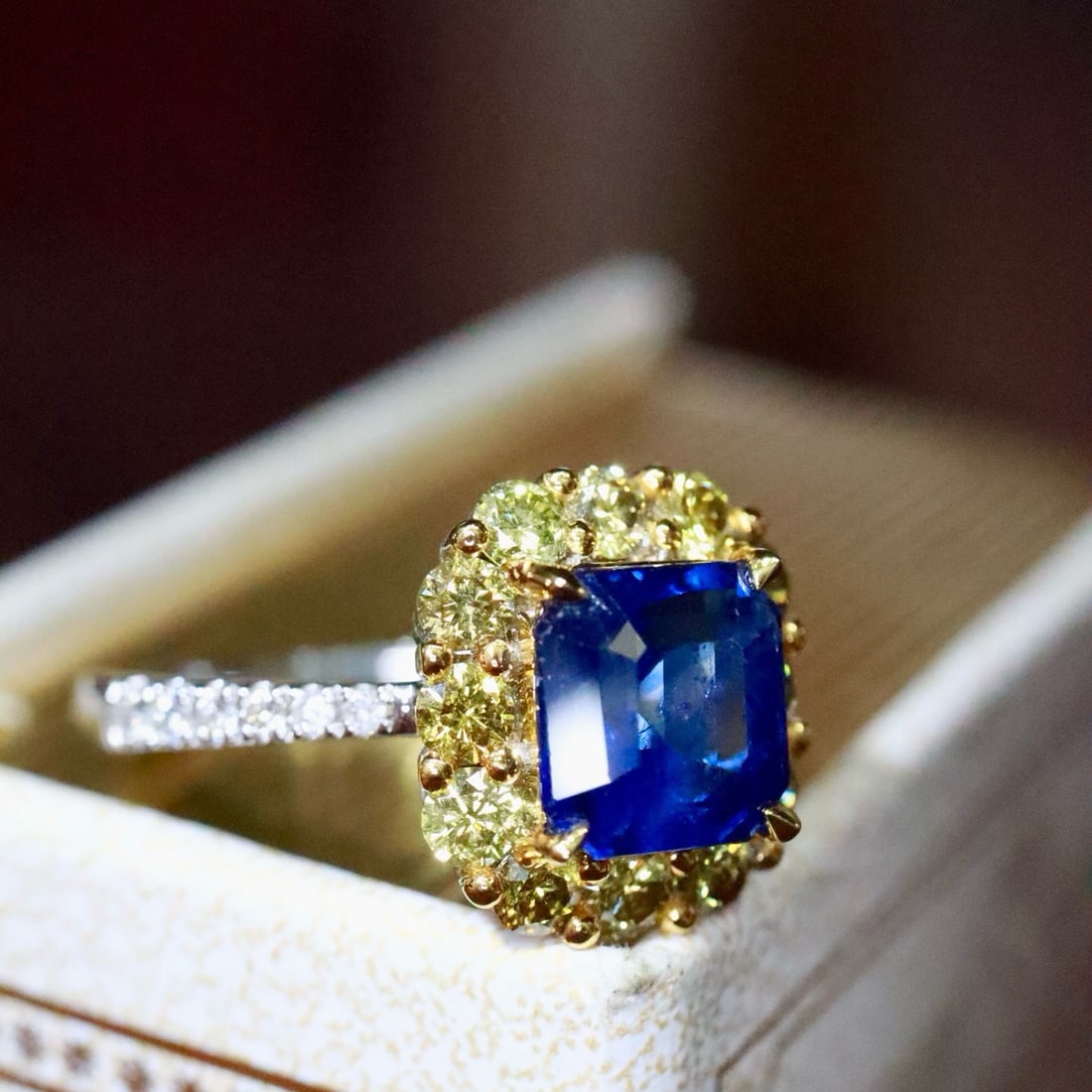14k Gold 3.58 Ctw Natural Sapphire & Diamond Ring - 3