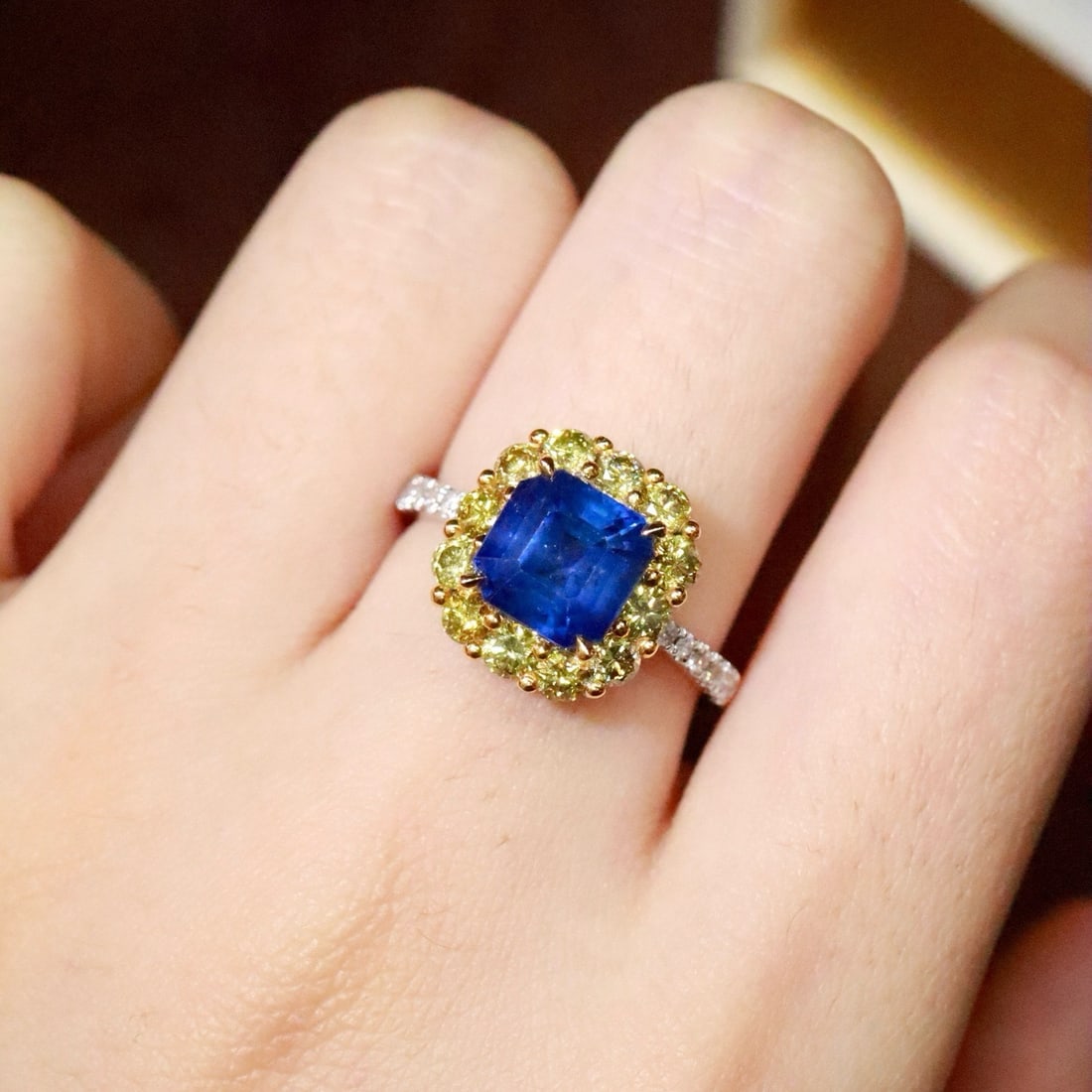 14k Gold 3.58 Ctw Natural Sapphire & Diamond Ring - 5