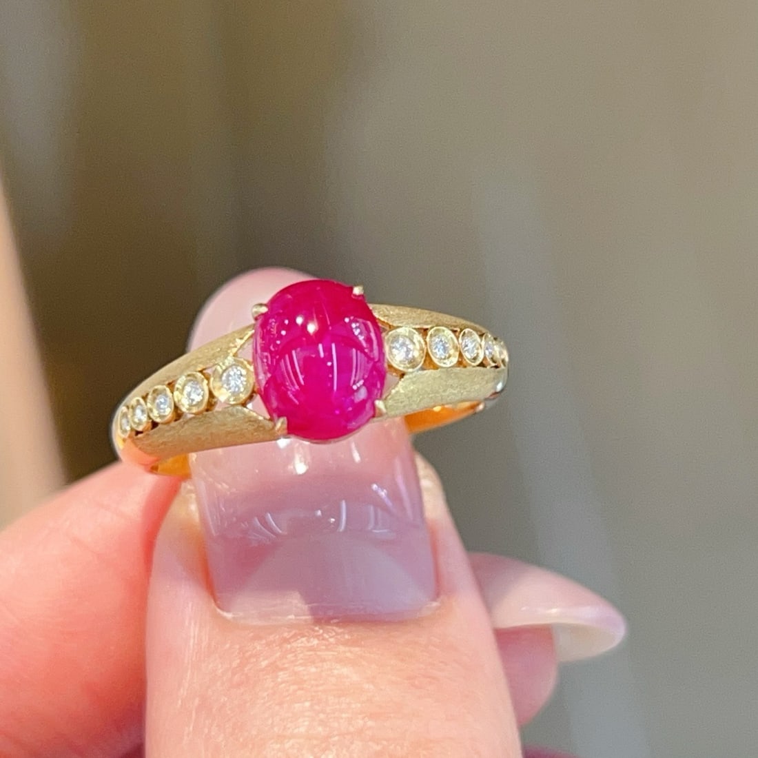 14k Gold 2.02 Ctw Natural Ruby & Diamond Ring - 3