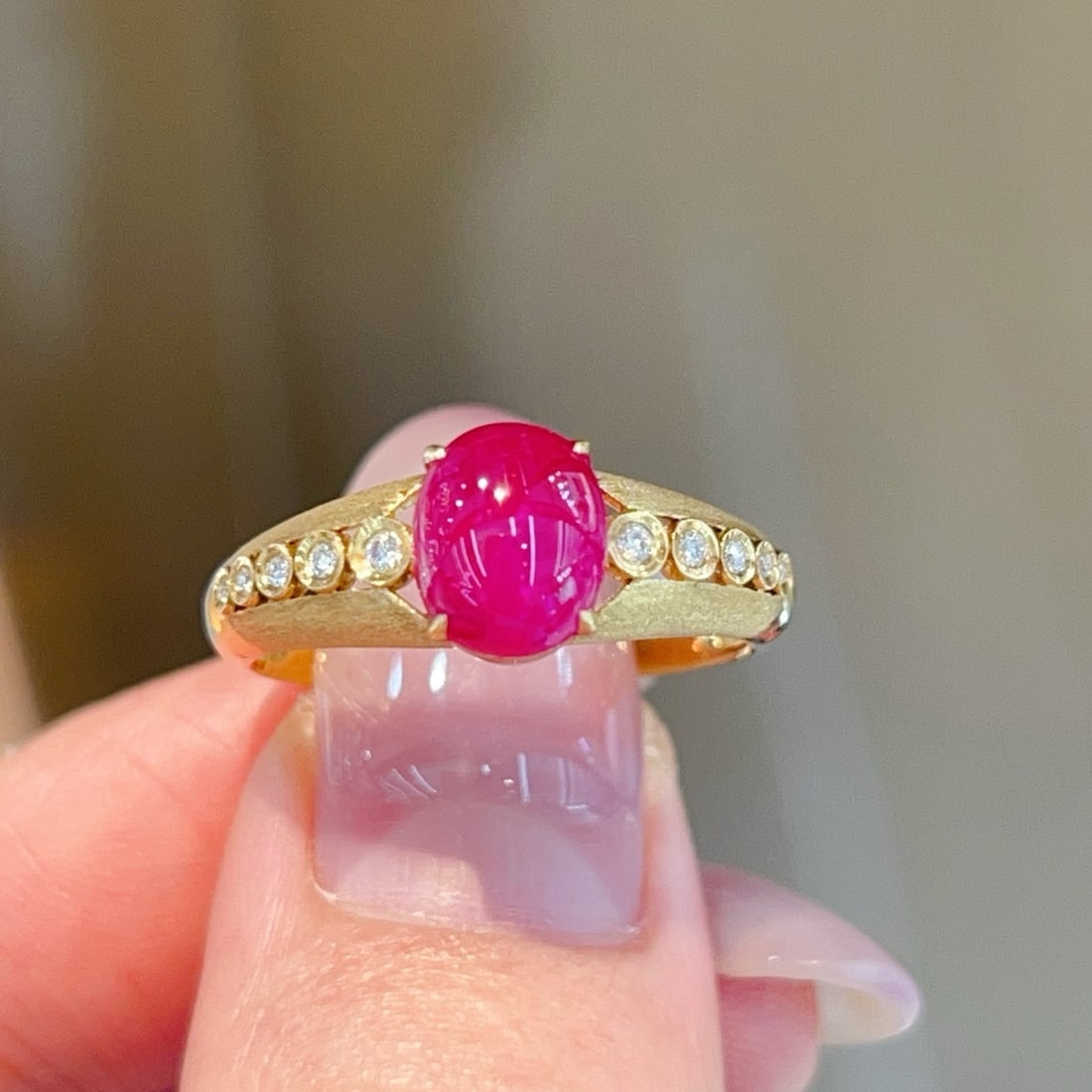 14k Gold 2.02 Ctw Natural Ruby & Diamond Ring - 4