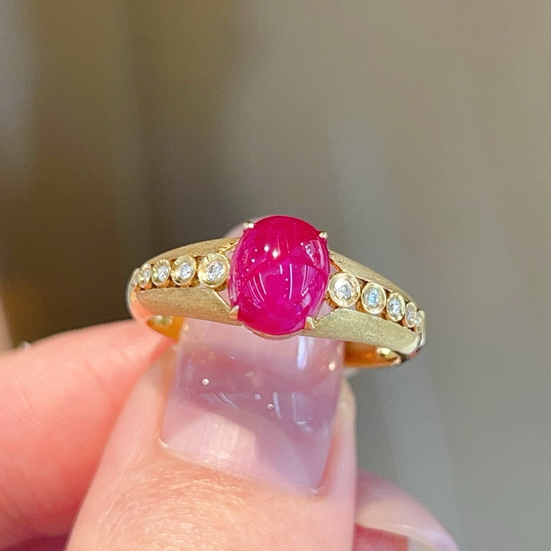 14k Gold 2.02 Ctw Natural Ruby & Diamond Ring - 5