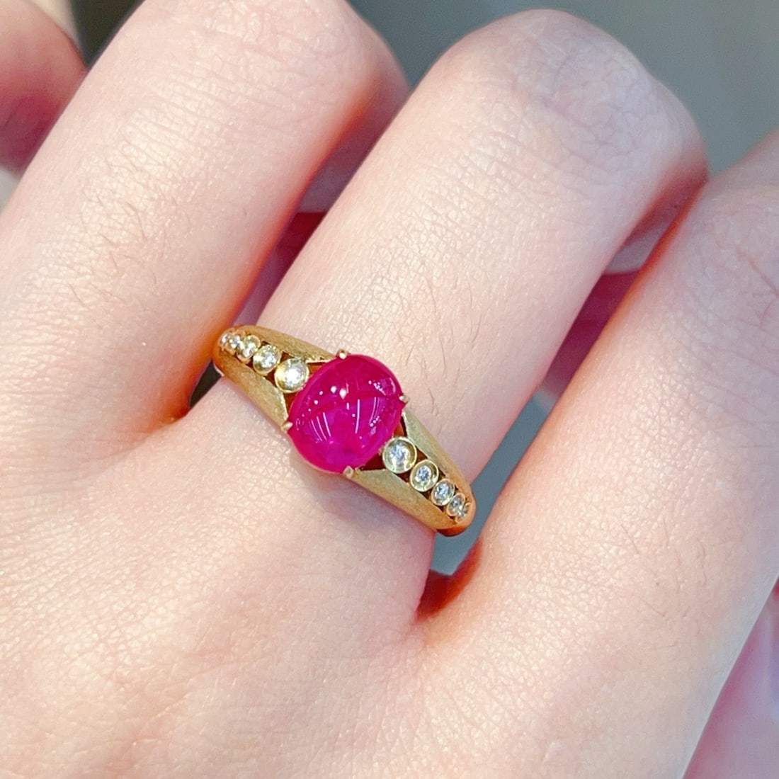 14k Gold 2.02 Ctw Natural Ruby & Diamond Ring - 6