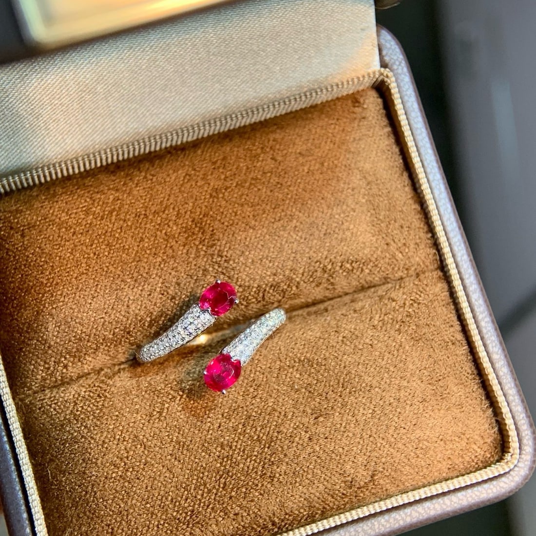 14k Gold 1.11 Ctw Natural Ruby & Diamond Ring - 2